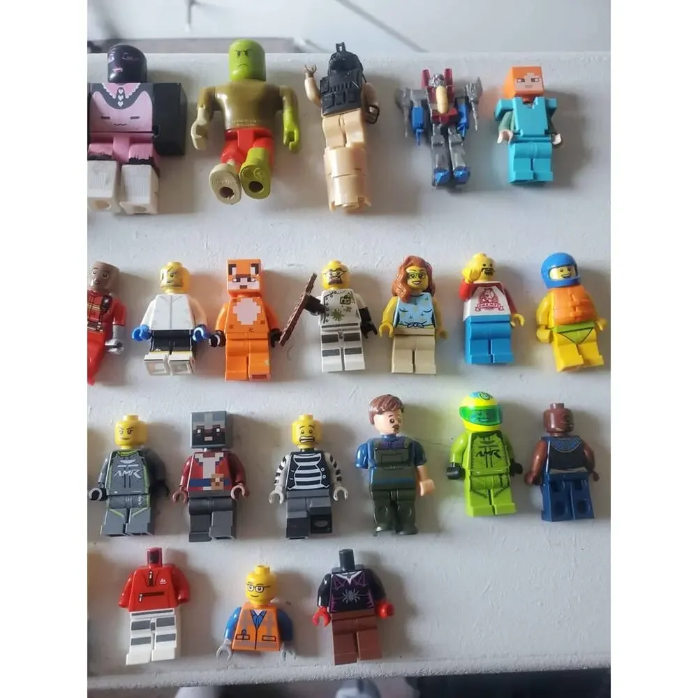 LEGO Minifigure Lot – Marvel, Minecraft, City Figures + Accessories (60+ Pieces)